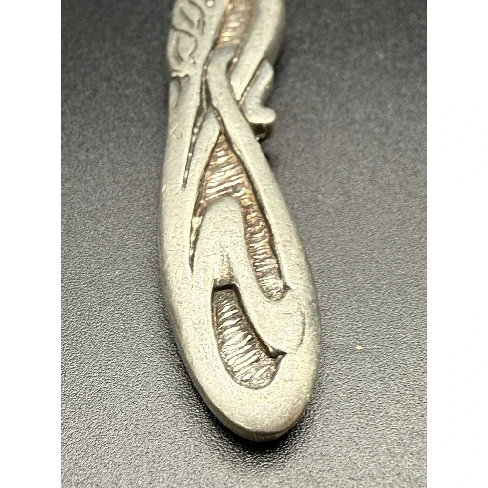 Silver Tone Celtic Scroll Shepherd Hook Bookmark Blue Glass Bead Inspire Charm